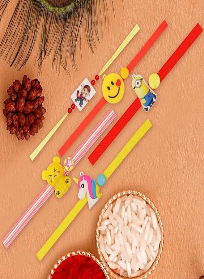 Vientiq Cartoon Characters Rakhi Combo Set of 5 Blasting Rakhi for Kids Brother with Roli & Chawal for Boys - Image 4